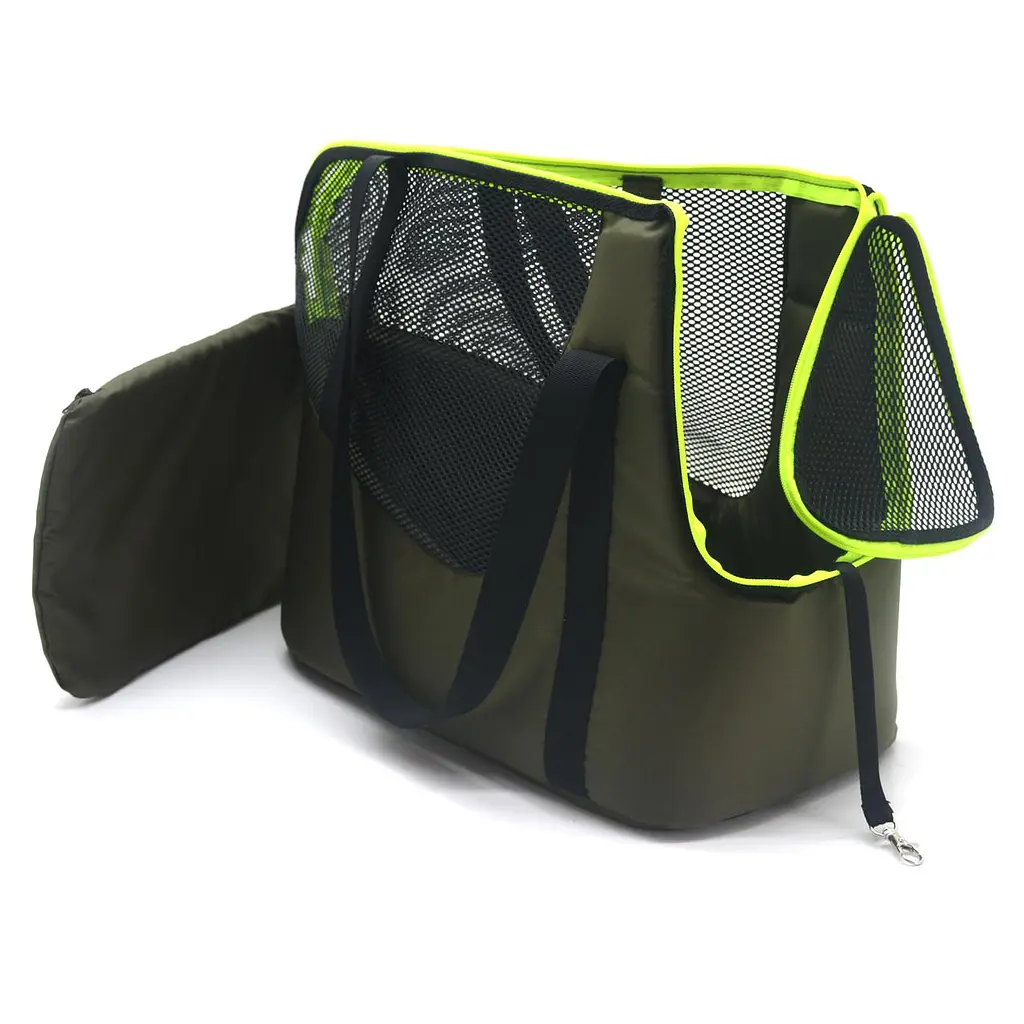 Сумка-переноска Zoo-hunt для кошек и мелких собак Спорт хаки №1 23х40х34 см - фото 2