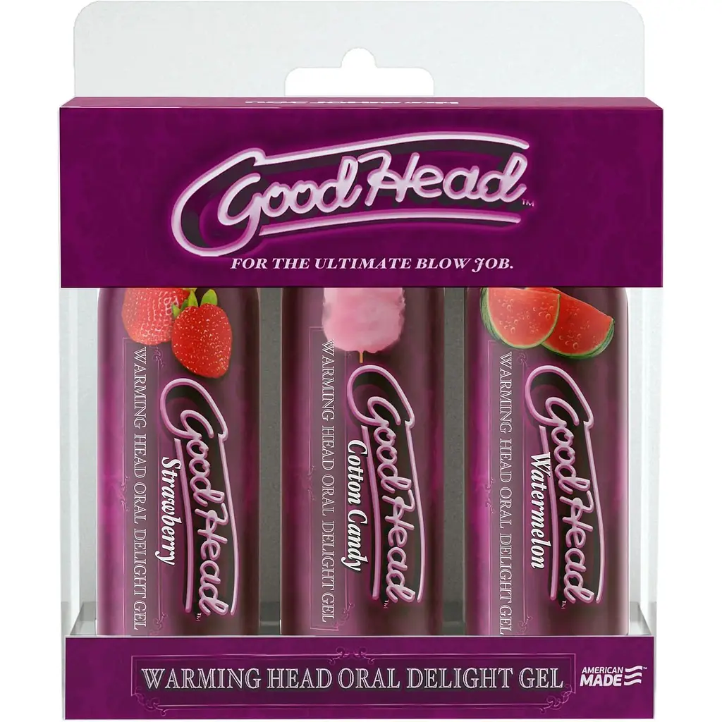 Разогревательные гели для орального секса Doc Johnson GoodHead - Warming Head (3 вкуса) - фото 2