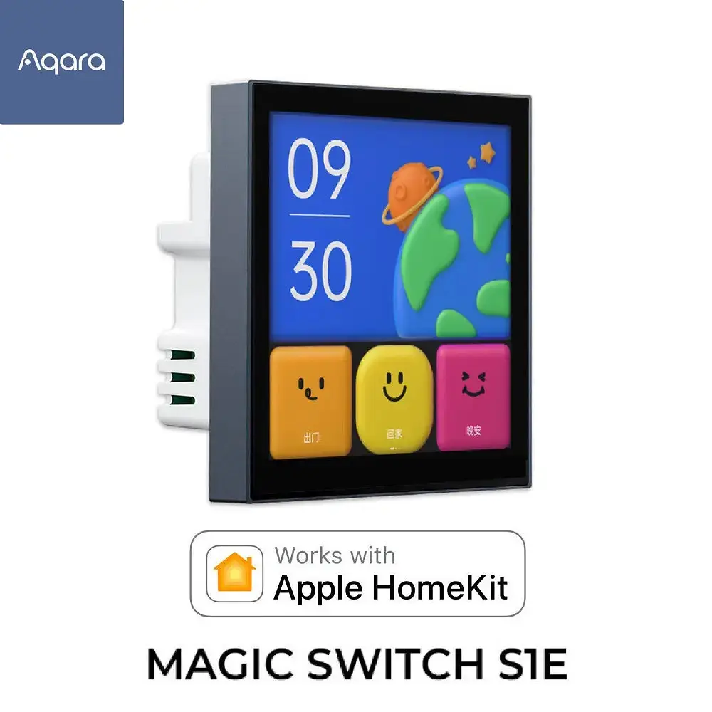Тач панель управління Aqara Smart Switch Panel S1E Wi-Fi Apple HomeKit (CJPKG01LM) сіра - фото 3
