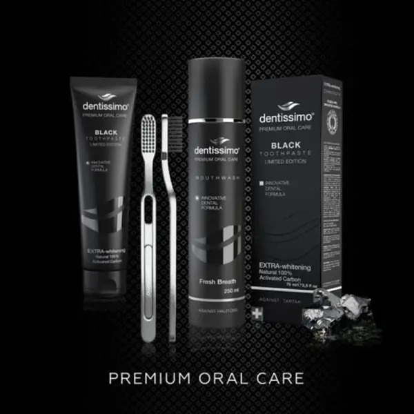 Зубна паста-гель Dentissimo Extra Whitening Black, відбілююча, 75 мл - фото 2