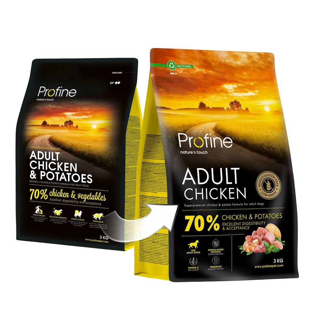 Сухий корм Profine Chicken and Potatoes для дорослих собак усіх порід, з куркою та картоплею, 3 кг - фото 4