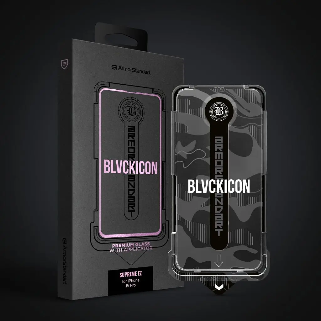 Скло захисне Armorstandart Black Icon Supreme EZ iPhone 15 Pro (ARM79262) - фото 2