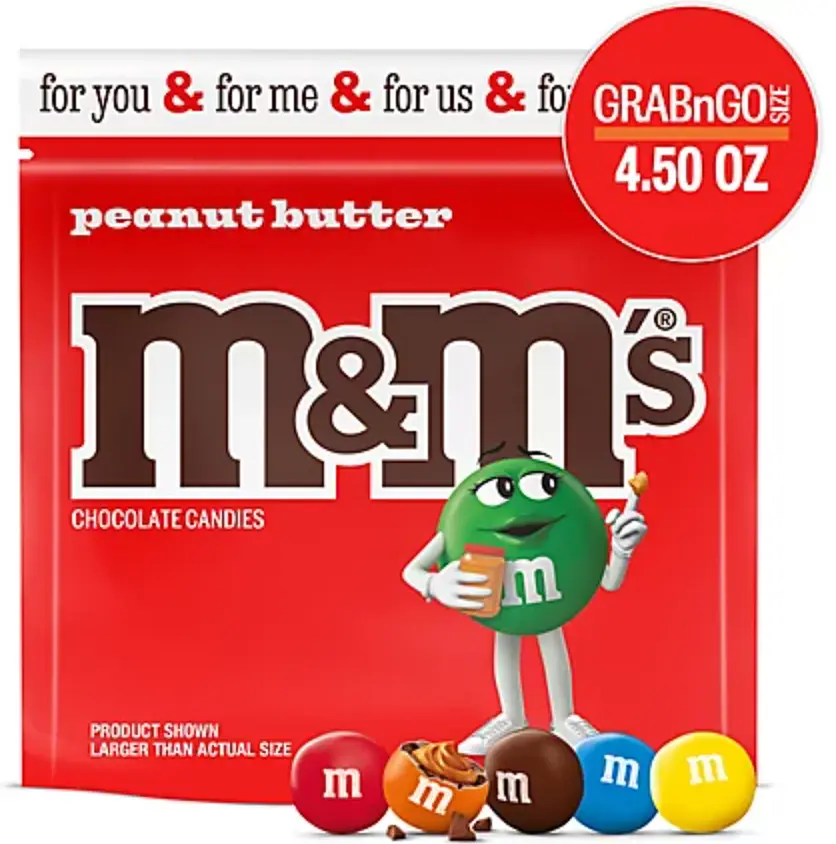 Драже M&M's Peanut Butter Milk Chocolate Candy 127г