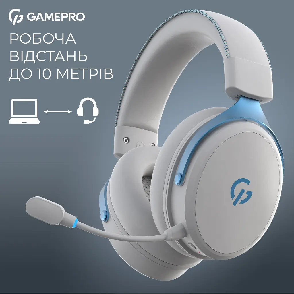 Навушники GamePro Asgard Skadi Wireless White/Blue (HSW191WB) - фото 8