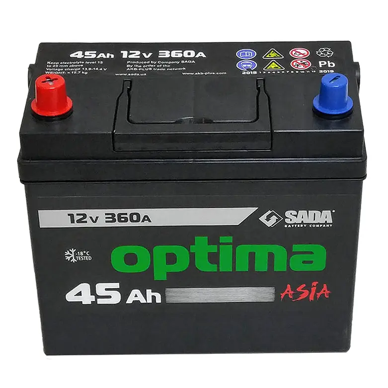 Автомобильный аккумулятор Optima Asia 6СТ-45 (+/-) 12В 45Ач 360А - фото 2