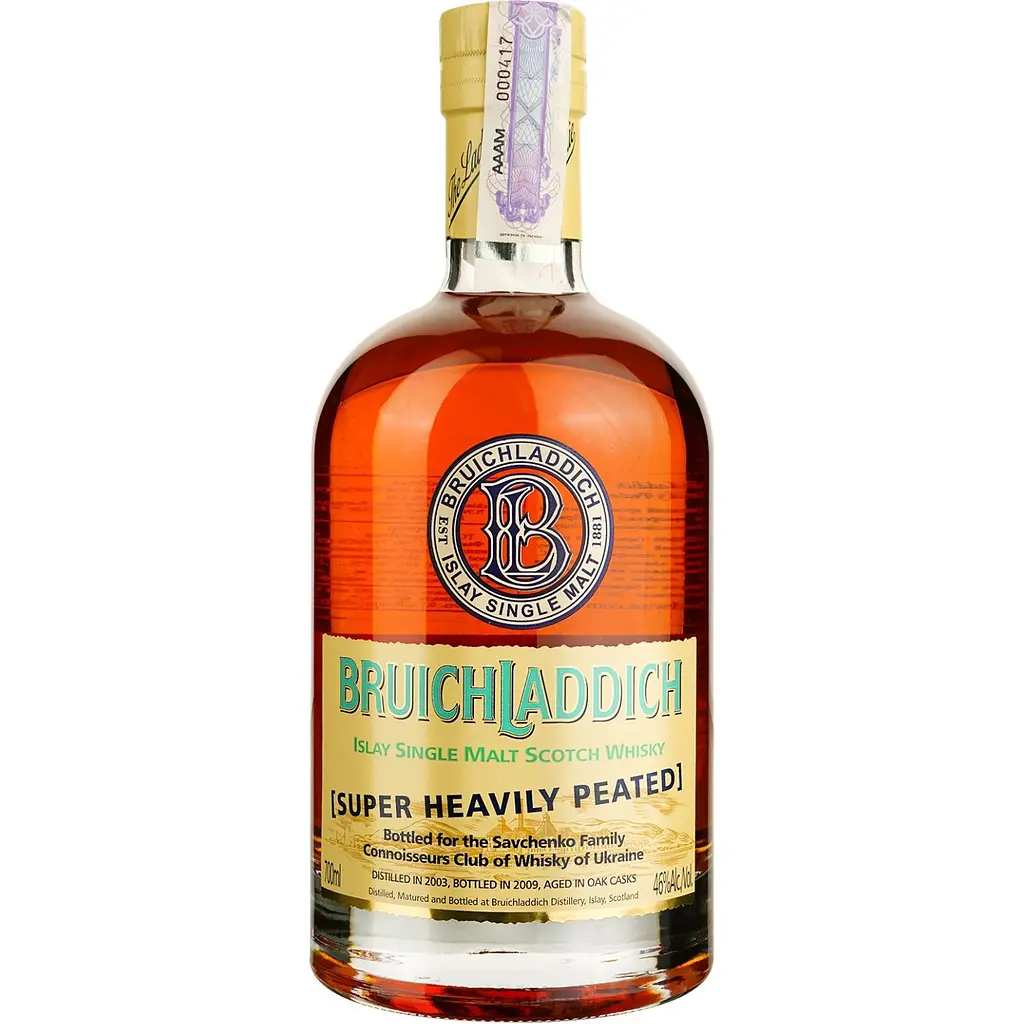 Виски Bruichladdich Super Heavily Peated Single Malt Scotch Whisky, в подарочной упаковке, 46%, 0,7 л - фото 2