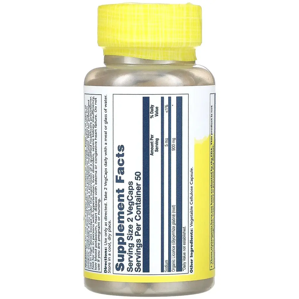 Корінь солодки Solaray Organically Grown Licorice 450 мг 100 капсул - фото 2
