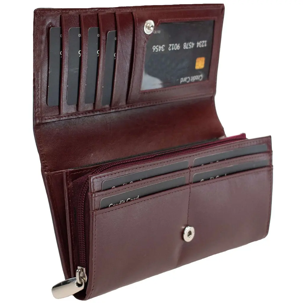 Гаманець жіночий шкіряний Semi Line RFID Dark Red (P8264-2) - фото 2