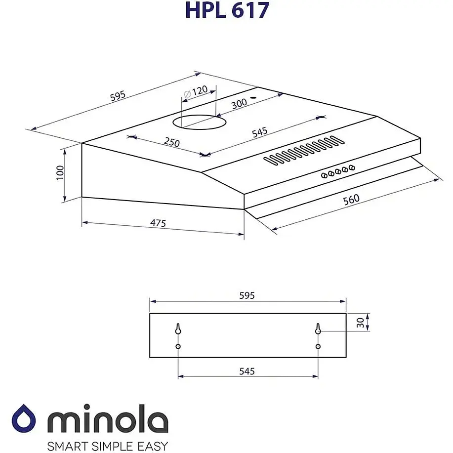 Витяжка Minola HPL 617 BL - фото 10
