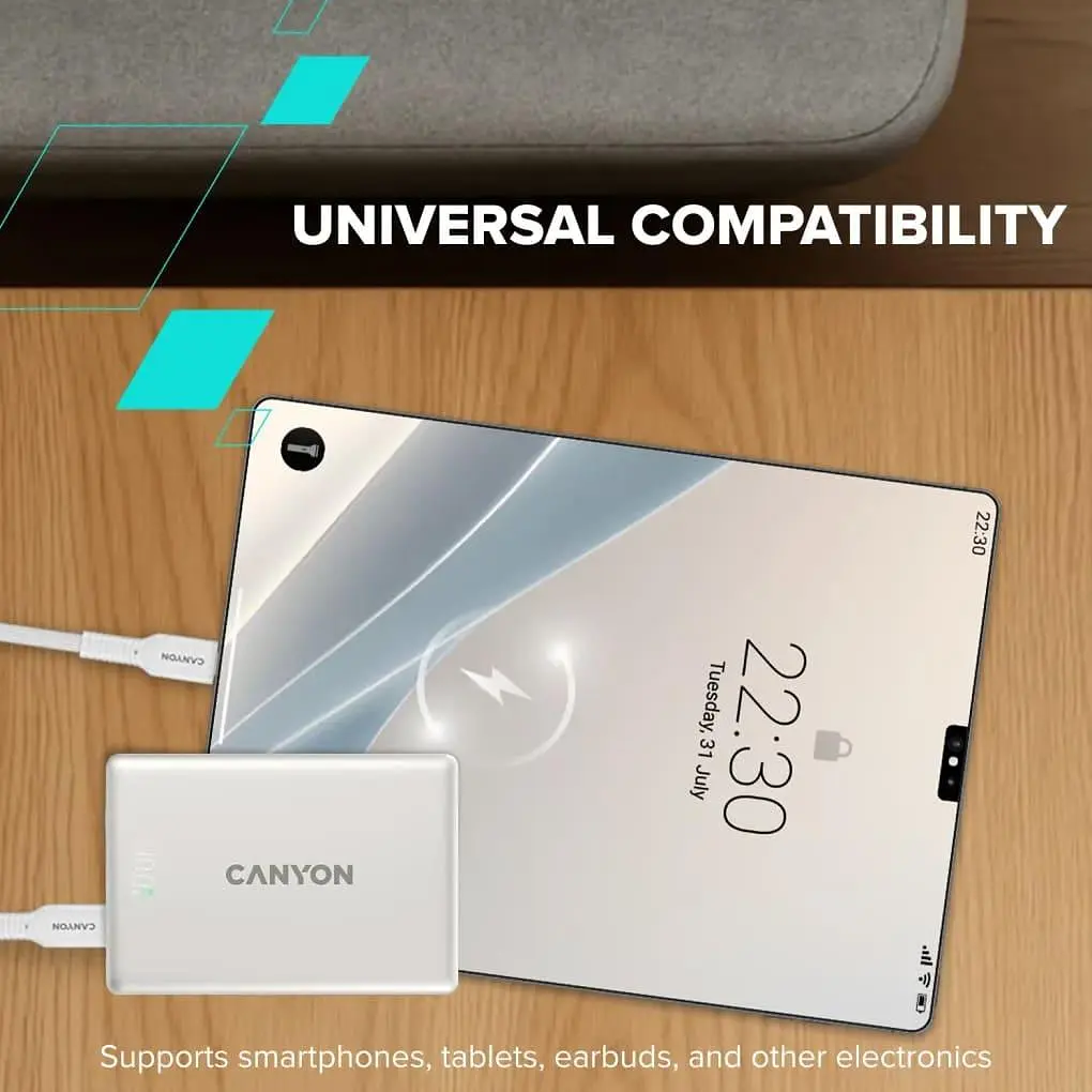 Павербанк Canyon Magnetic Gray 5 000 mAh / 20 Вт (CNS-CPB500G) - фото 9