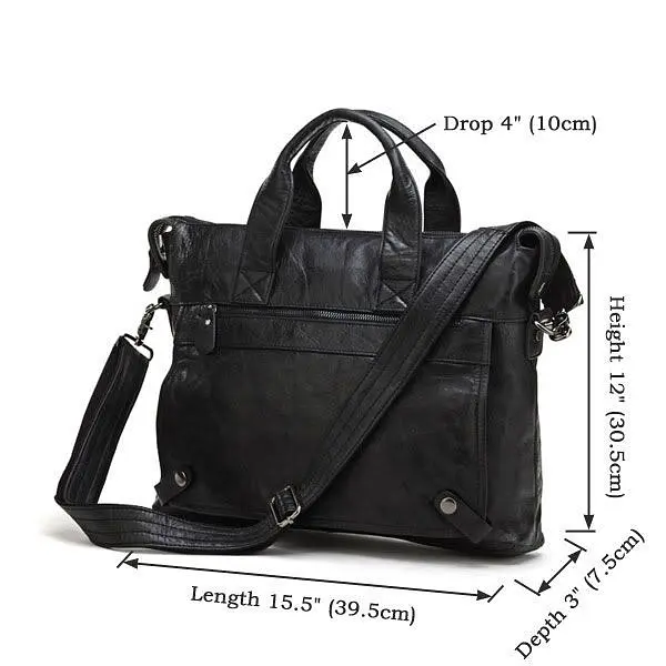 Чоловіча шкіряна сумка Vintage 39,5х30х8 см sum0012458 - фото 2