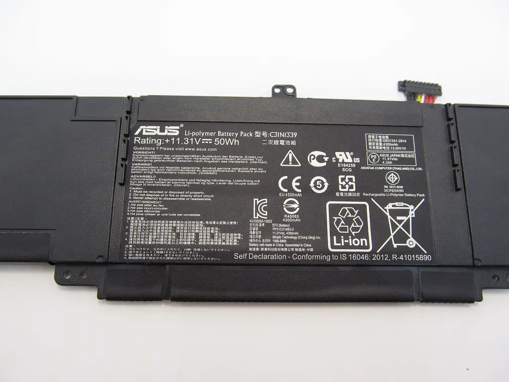 Акумулятор для ноутбука Asus UX303 C31N1339, 4300 mAh (50Wh), 6cell, 11.31V, Li-Pol, чорний - фото 3