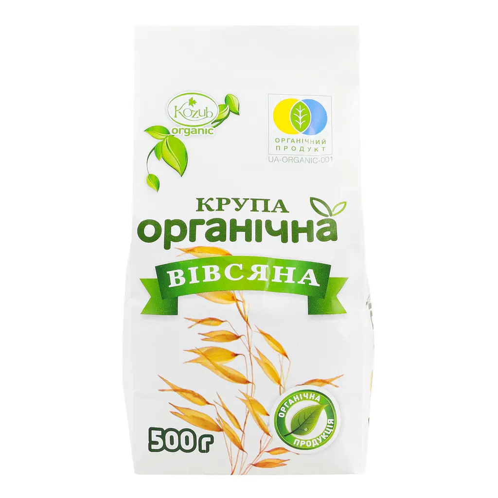 Крупа Козуб продукт Вівсяна органічна, 500 г (575968) - фото 3