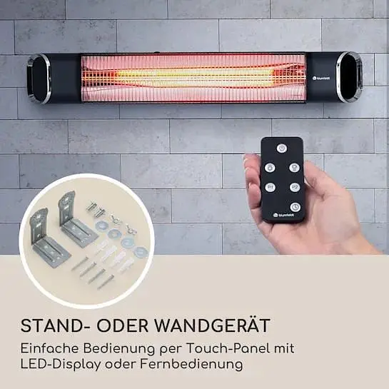 Інфрачервоний обігрівач Blumfeldt Dark Wave Stand 2000 Вт до 40 м² (10037729) - фото 2