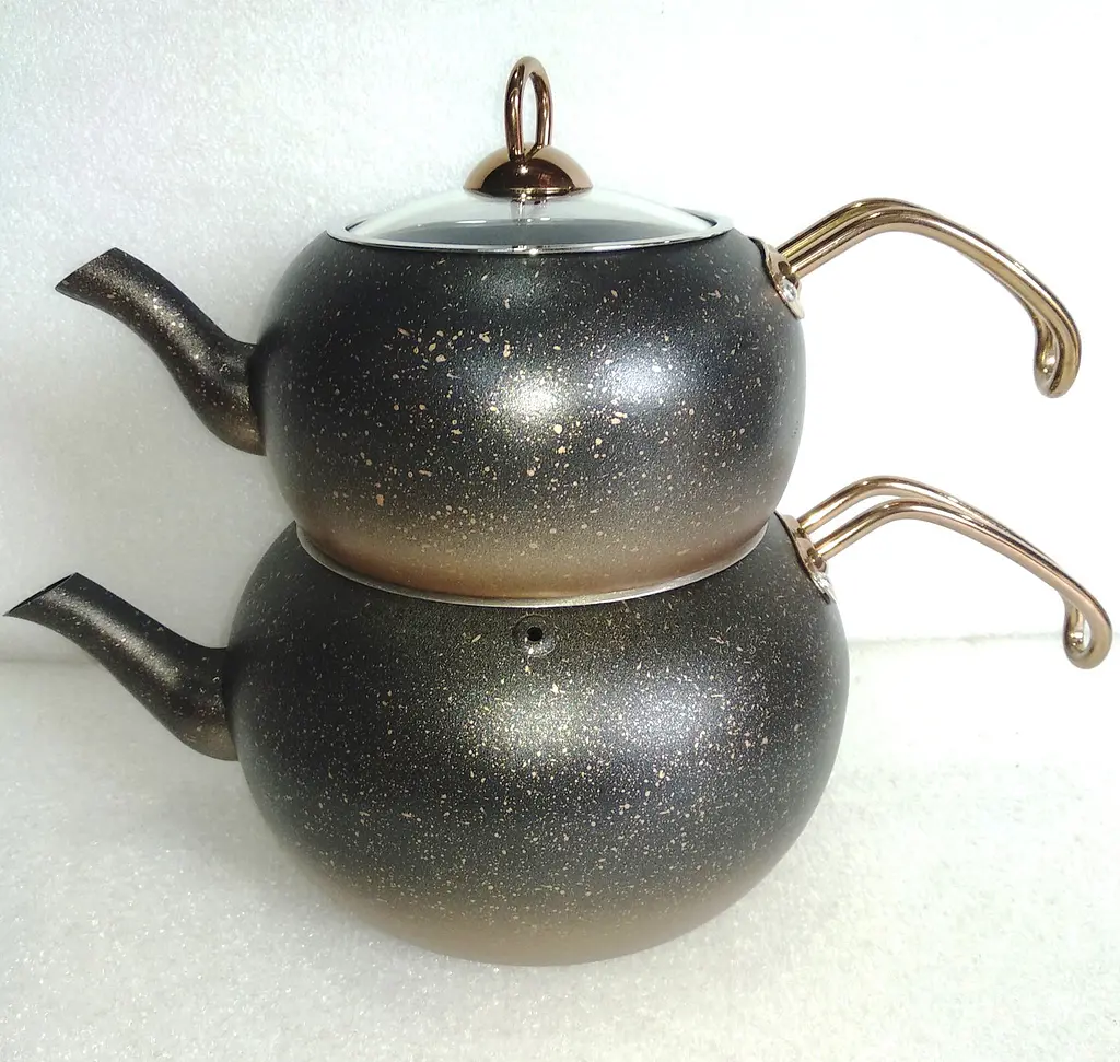 Двоярусний чайник O. M. S. Collection 8210-L Bronze (1,6/3 л) - фото 3