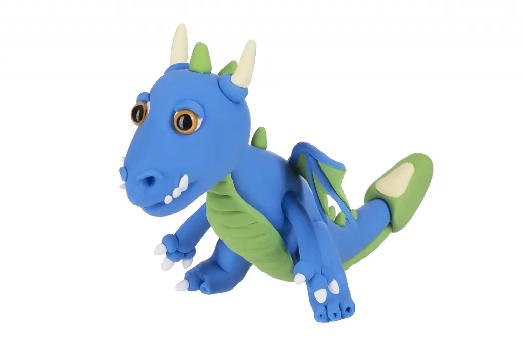 Маса для ліплення Paulinda Super Dough Cool Dragon з рухомими очима синій (PL-081378-16) - фото 3