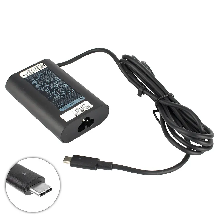 Блок живлення для ноутбука Dell USB-C 45W (20V2.25A, 15V3A, 12V3A, 9V3A, 5V2A), USB3.1/Type-C/USB-C, Black - фото 2