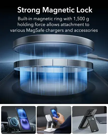 Чохол із склом ESR Classic Pro Case (HaloLock) Set Clear для iPhone 16 (1A7760204) - фото 3