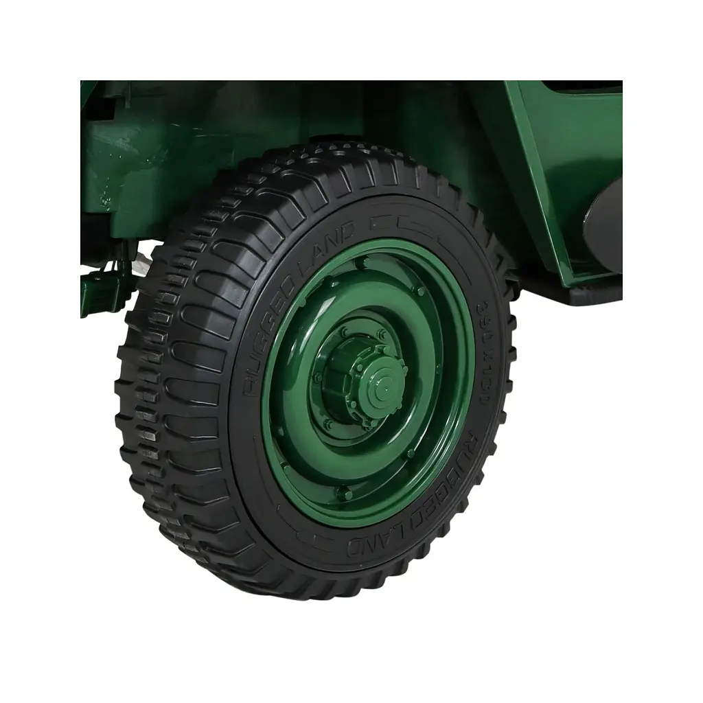 Электроавтомобиль военный Ramiz Retro Strong MP3 LED 24 В, зеленый (PA.JH-101.24V.ZIE) - фото 13