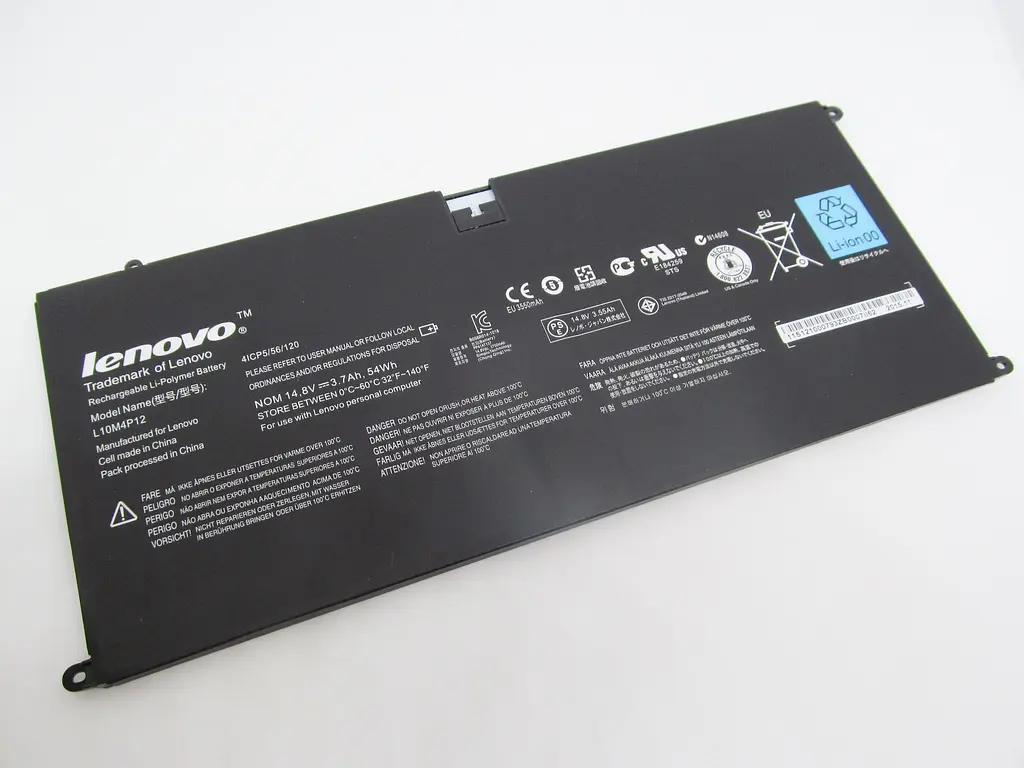 Акумулятор для ноутбука Lenovo Yoga 13 L10M4P12, 3550 mAh (54Wh), 14.8V, Li-Po, чорний - фото 2