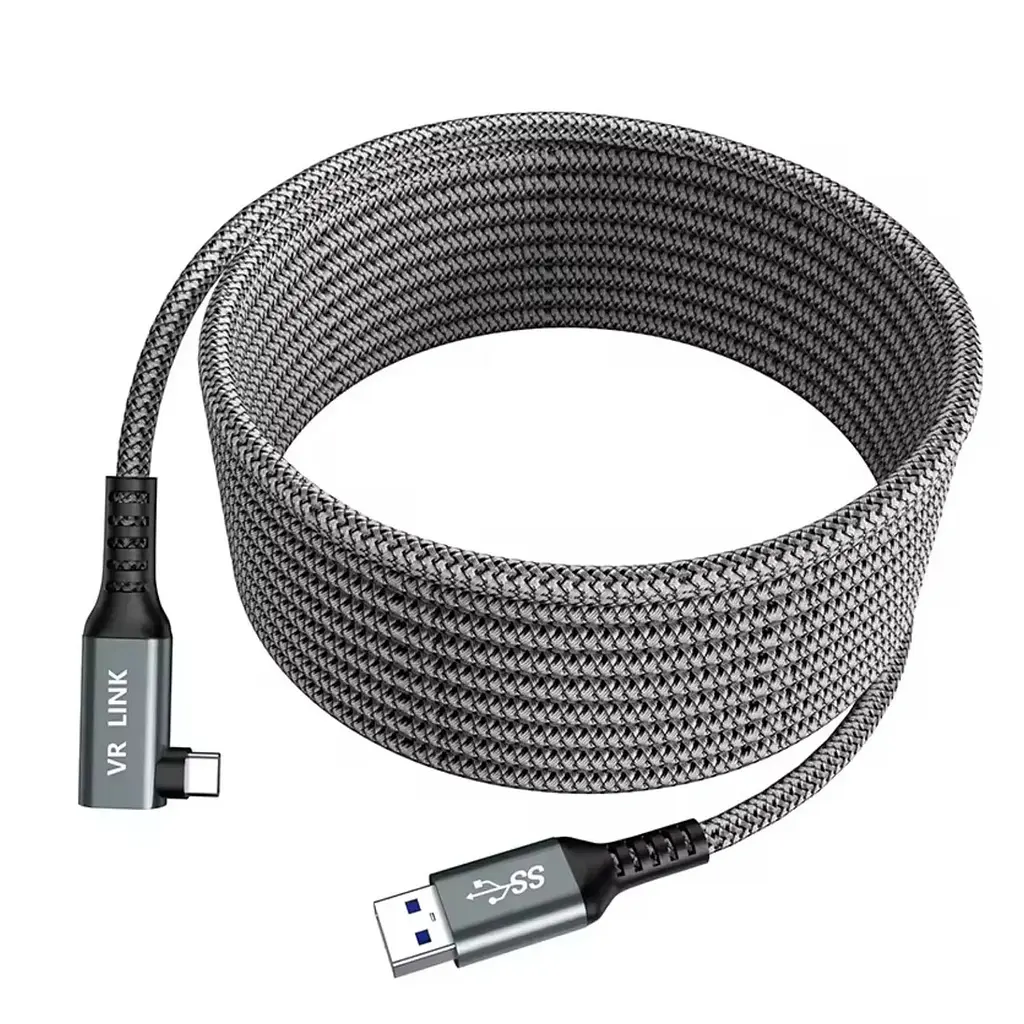 Кабель Oculus Link USB 3,2 Type-C Quest 2/3/Pro/Pico 4 7 м Сірий (AC-7mGS)