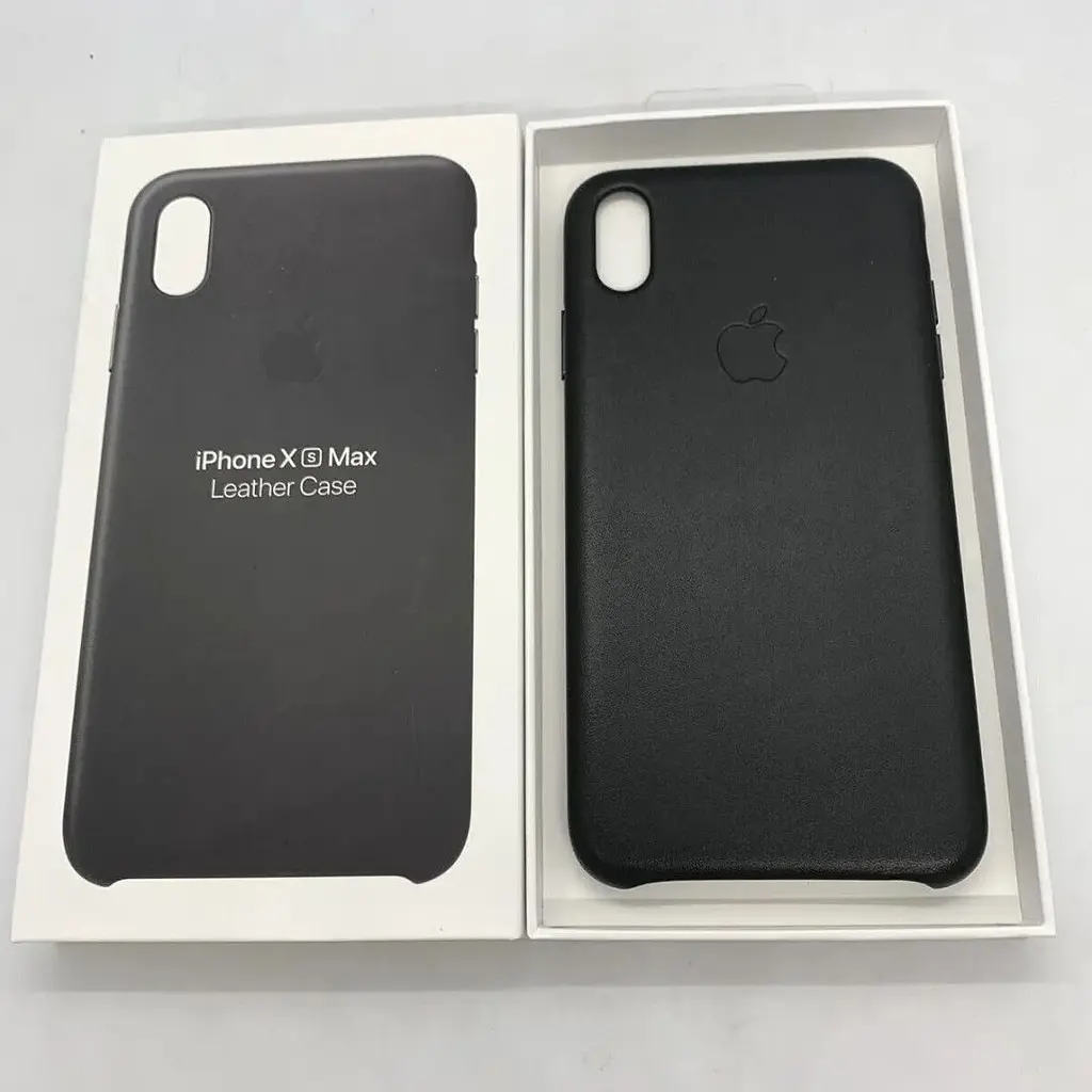 Оригинальный кожаный чехол Apple Leather Case для iPhone XS Max (6.5") Black (MRWT2ZM/A) - фото 5