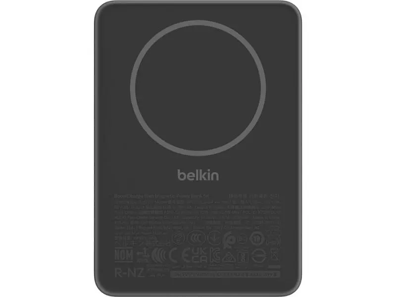 Зовнішній акумулятор (Power Bank) Belkin BoostCharge Slim Magnetic 5000mAh 15W Black (BPD010HQBK) - фото 4