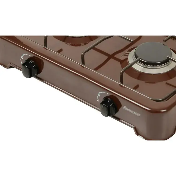 Плита газовая Ravanson K-02BR на 2 конфорки с крышкой эмаль механическое управление - фото 3