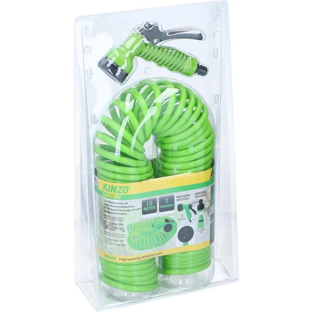 Уцінка. Набір Шланг для поливу Kinzo Garden з розпилювачем та конектором 15 м  - фото 2