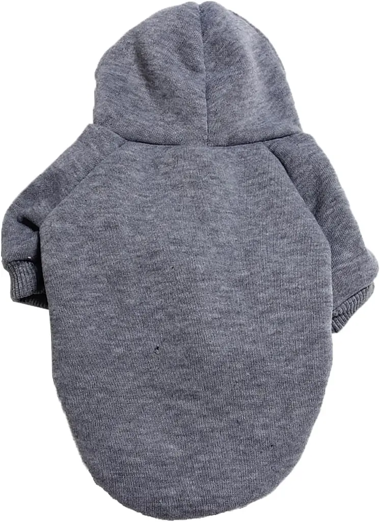 Худі для собак та котів EcoToys Grey XL сіре A: 37 см B: 43 см C: 29 см X-7055 - фото 2