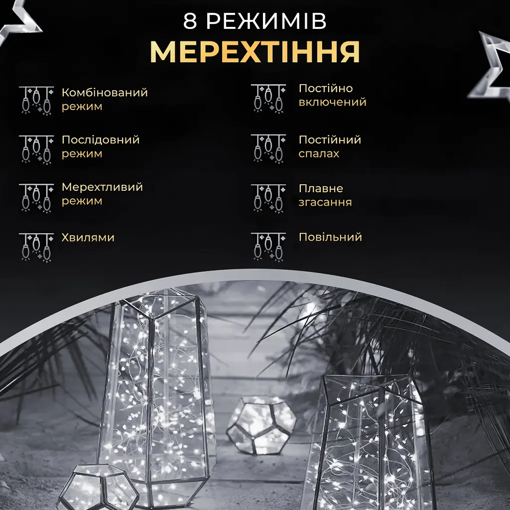 Гирлянда Роса GarlandoPro нить GarlandoPro 500 LED длина 50 м с пультом от сети зеленый, белый (500L50MGW) - фото 4