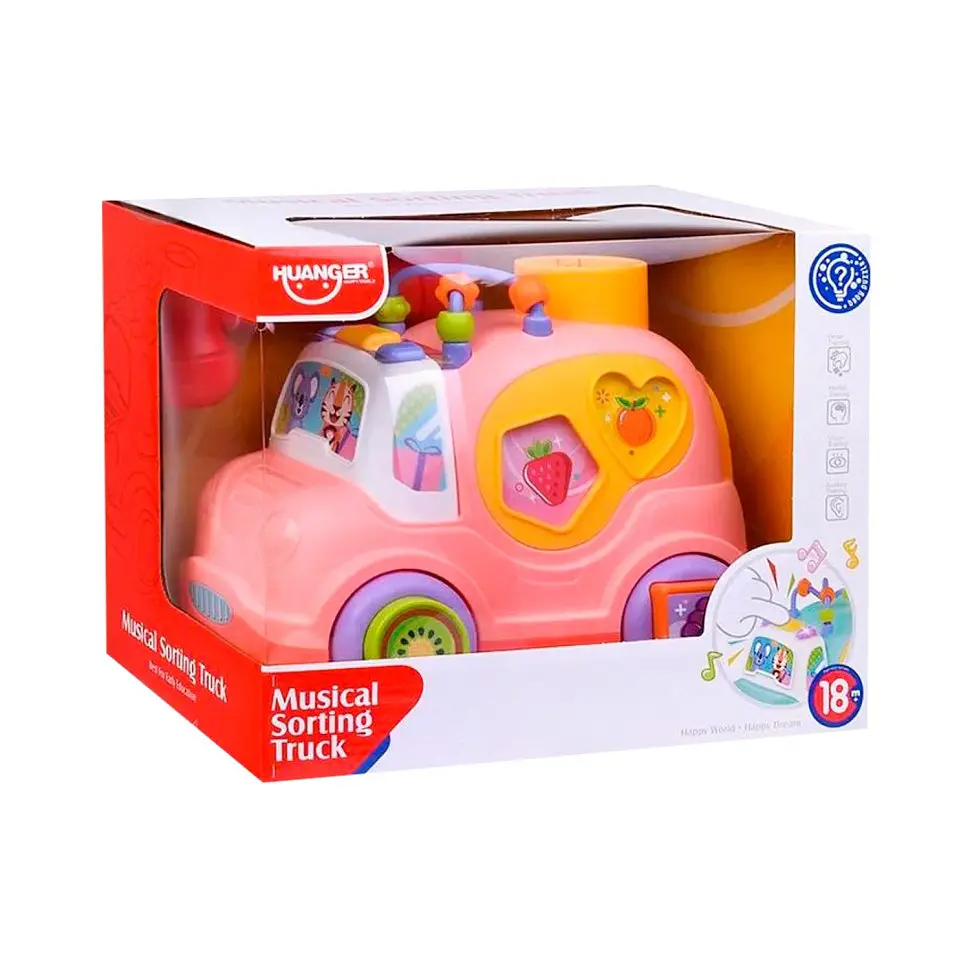 Детская развивающая игрушка Huanger «Машинка-сортер» HE0548 музыка, свет, 24 см - фото 2