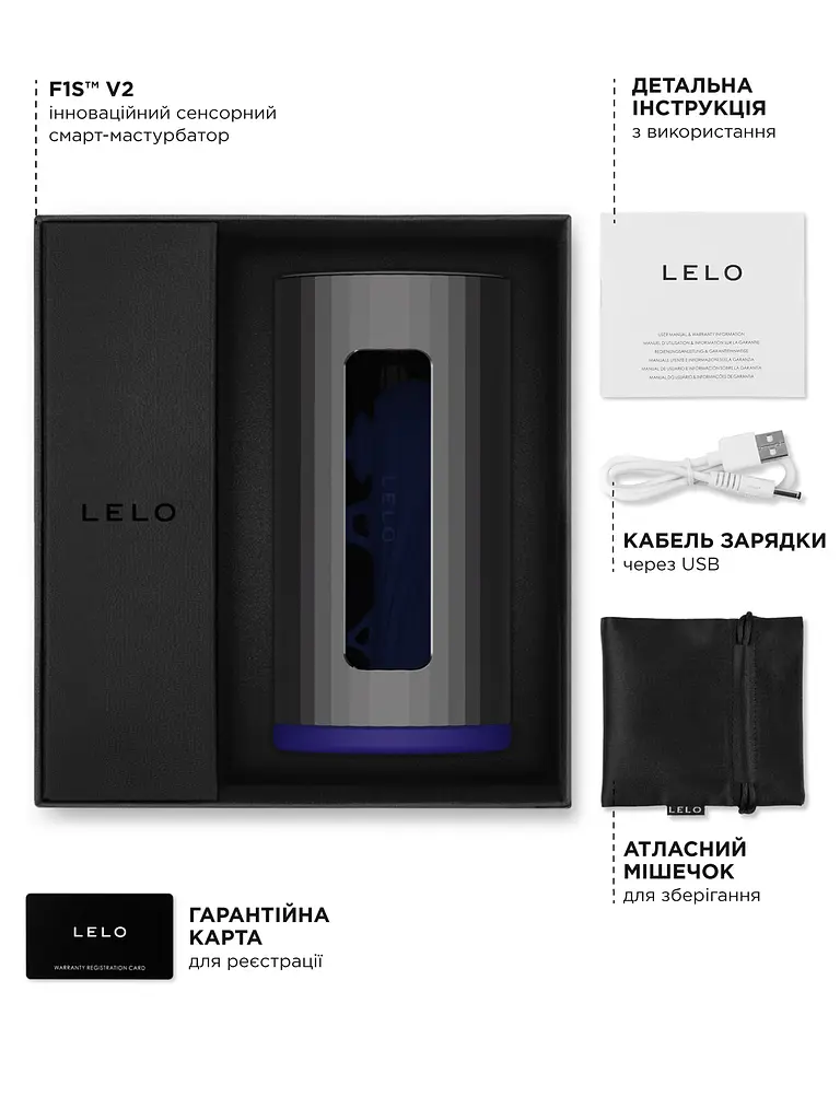 Автоматичний мастурбатор Lelo F1S V2, 11х7.1 см (блакитний) - фото 8