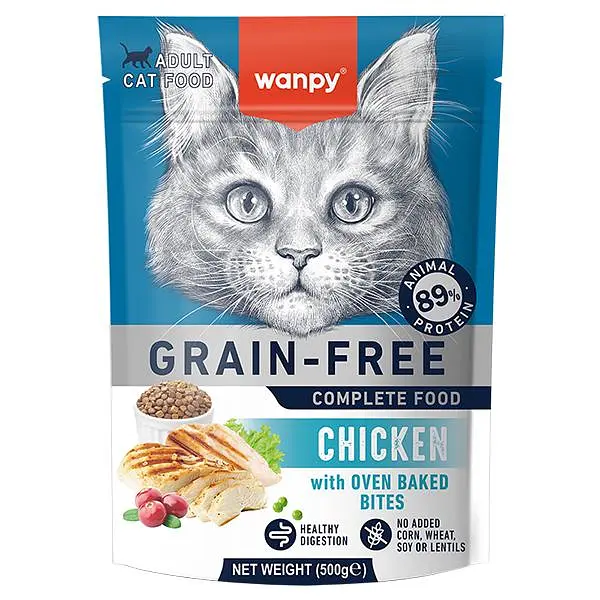 Сухий корм для котів Wanpy Adult Cat Grain Free Chicken Ванпі беззерновий з куркою 500г