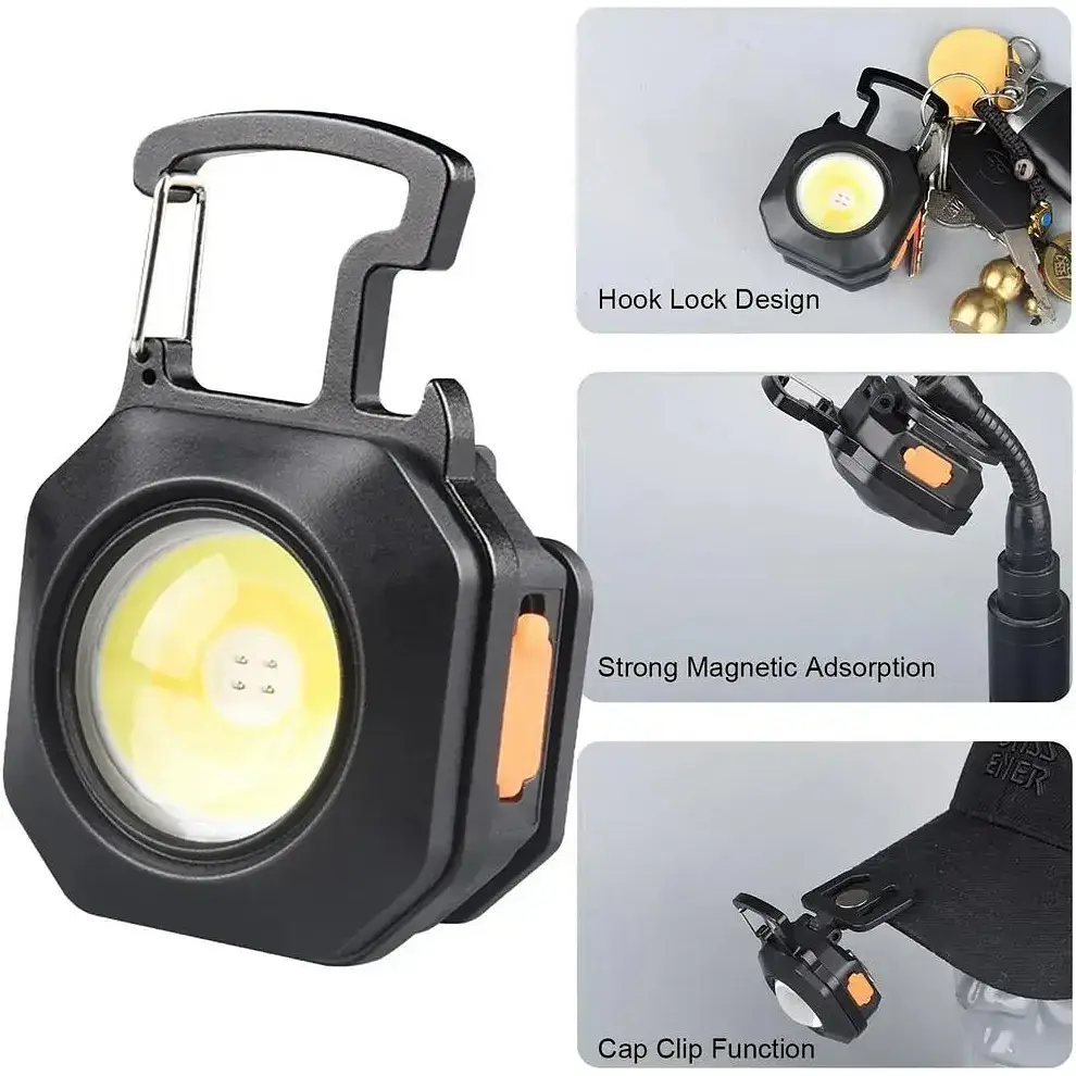 Багатофункціональний ліхтарик DK Handheld Multifunctional LED Flashlight LL-201 Black [110405] - фото 5