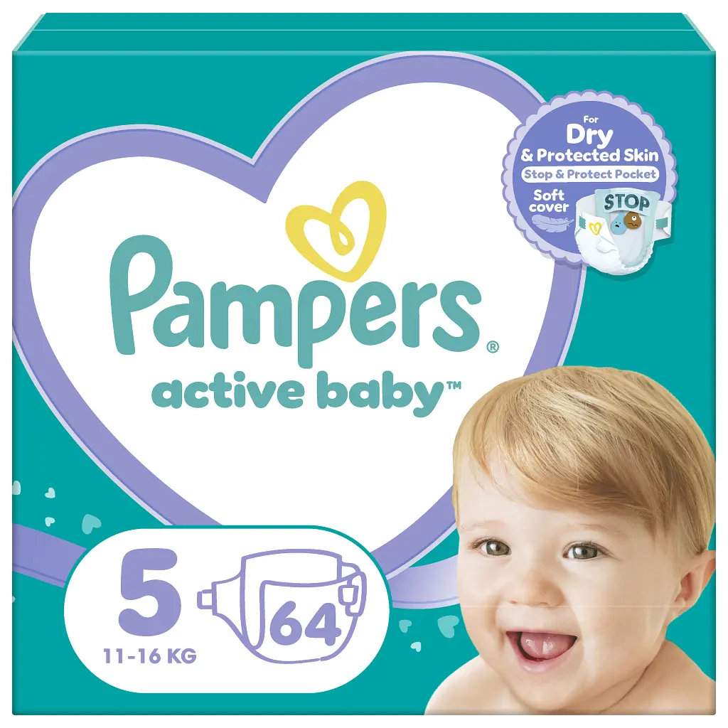 Підгузки Pampers Active Baby Junior Размер 5 (11-16 кг) 64 шт (8001090949974)