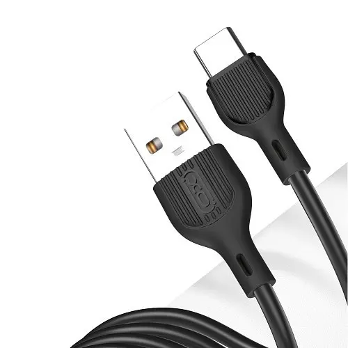 Кабель XO NB200 USB cable для Type-c 2.1A/1M Чорний - фото 4