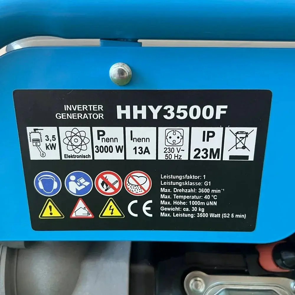 Інверторний бензиновий генератор HYUNDAI HHY3500F (3.0/3.5 кВт) - фото 10
