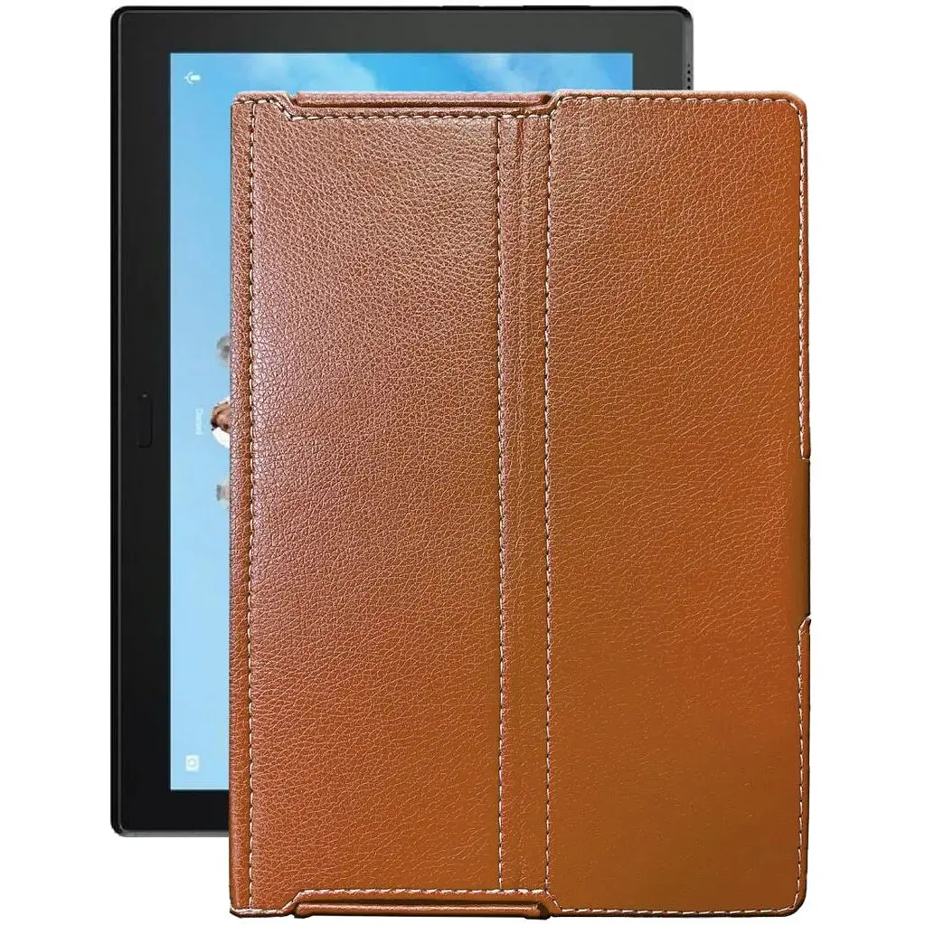 Чехол StatusCASE из экокожи для планшета Lenovo Tab 4 10 Plus Коричневый - фото 1