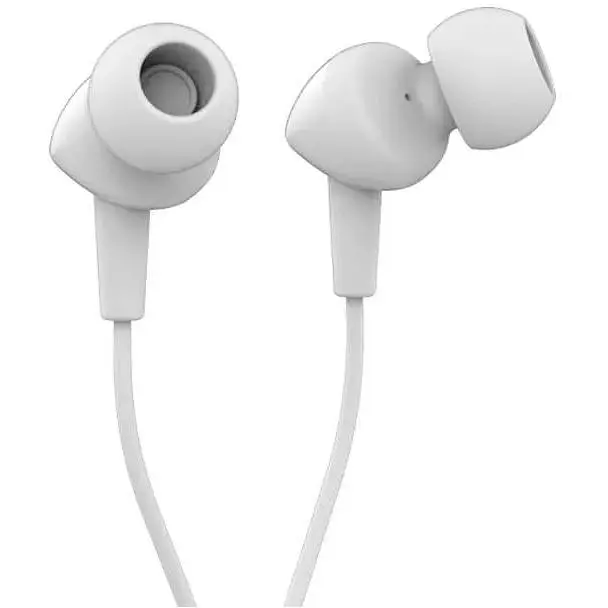 Навушники провідні JBL C100SI з мікрофоном білі - фото 2