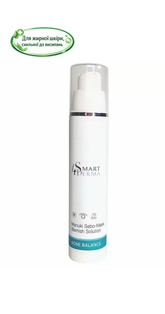 Маска для лица, себорегулирующая Smart4Derma Manuki уменьшение воспалений, очищение пор50 мл - фото 2