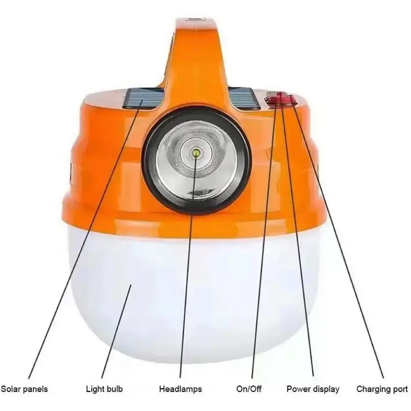 Фонарь светильник Hurry Bolt HB-V70 LED с крючком и солнечной панелью подвесной аккумуляторный - фото 3