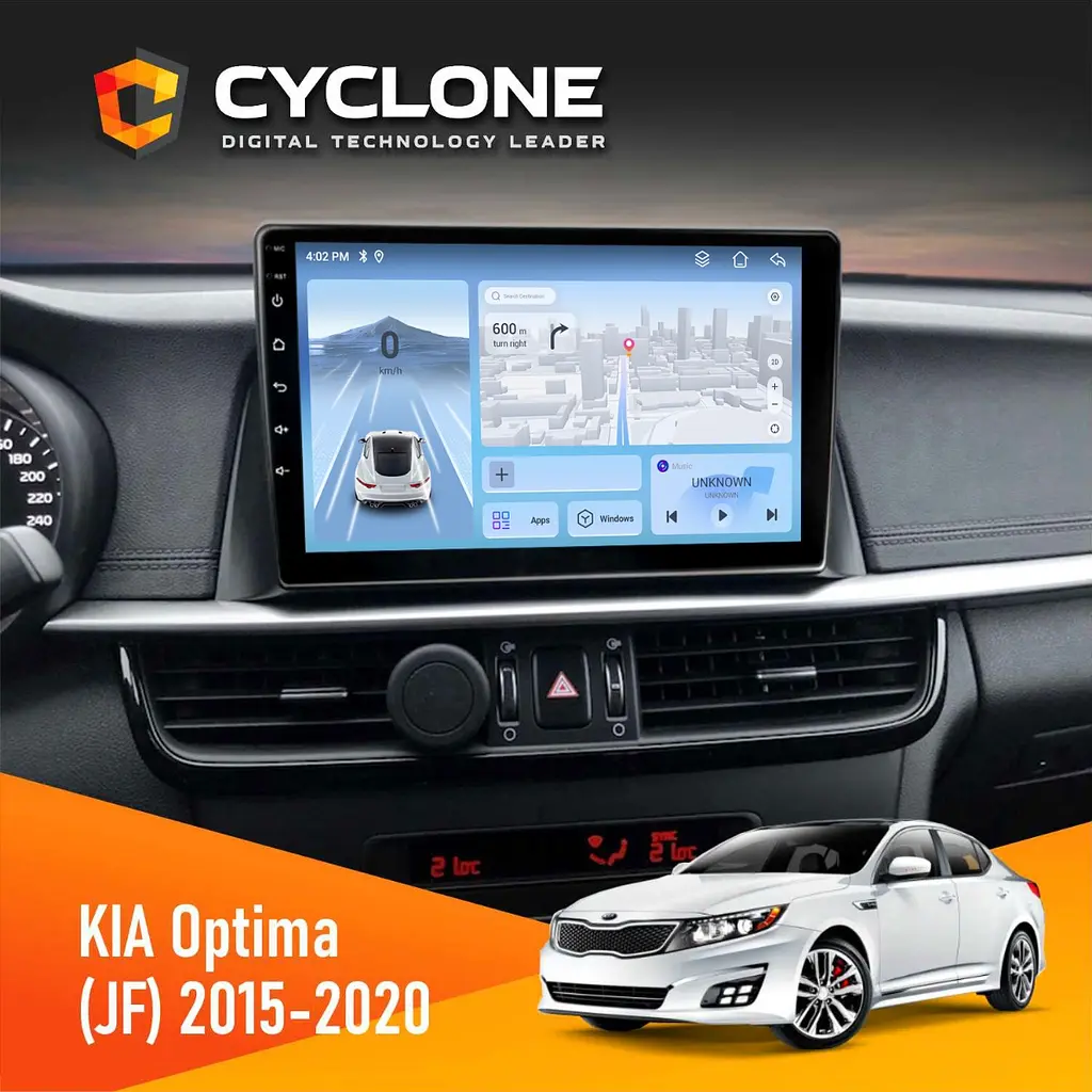 Штатна магнітола KIA Optima, K5 2015-2020 Cyclone C10-012 4x64, DSP, 4G Cyclone (НФ-00007732)