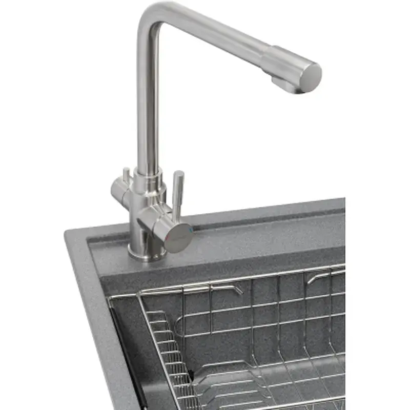 Мийка кухонна GRANADO Optimal Estella grafito (+ змішувач Badalona LUX inox + дозатор Redondo inox + кошик+дошка) (ksg0209) - фото 3