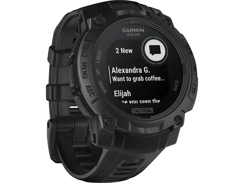 Смарт-годинник Garmin Instinct 3 50mm AMOLED Tactical Edition Black with Black Band (010-03020-50/90) - фото 3