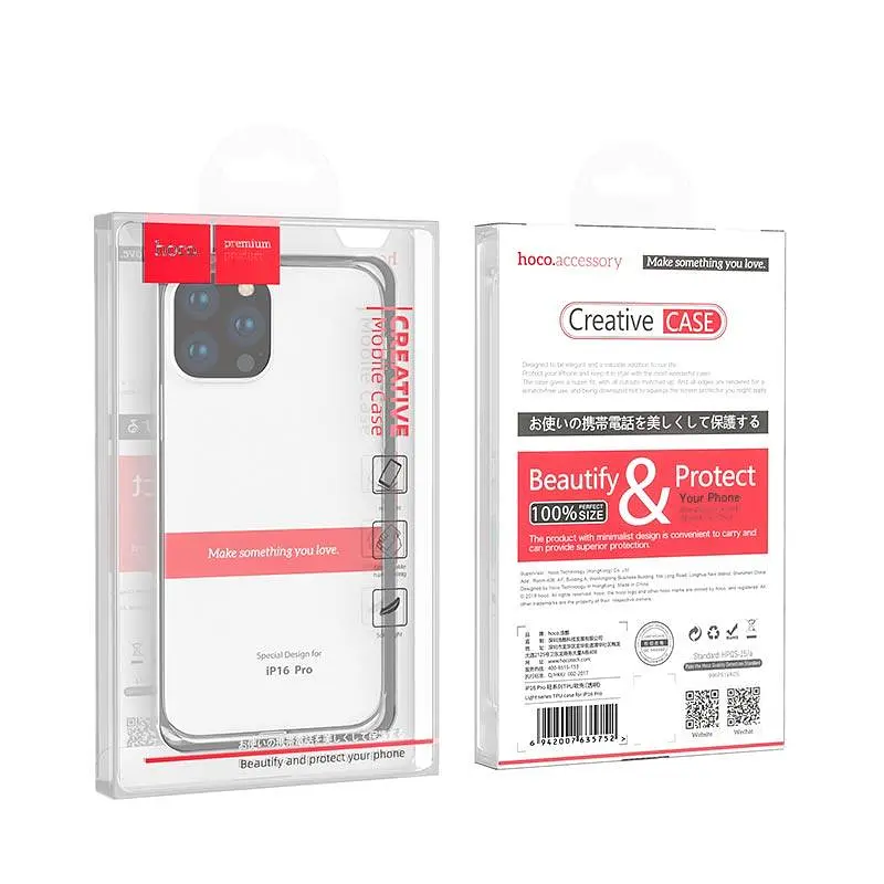 Чохол HOCO для iPhone 16 Pro Light series TPU case - фото 2