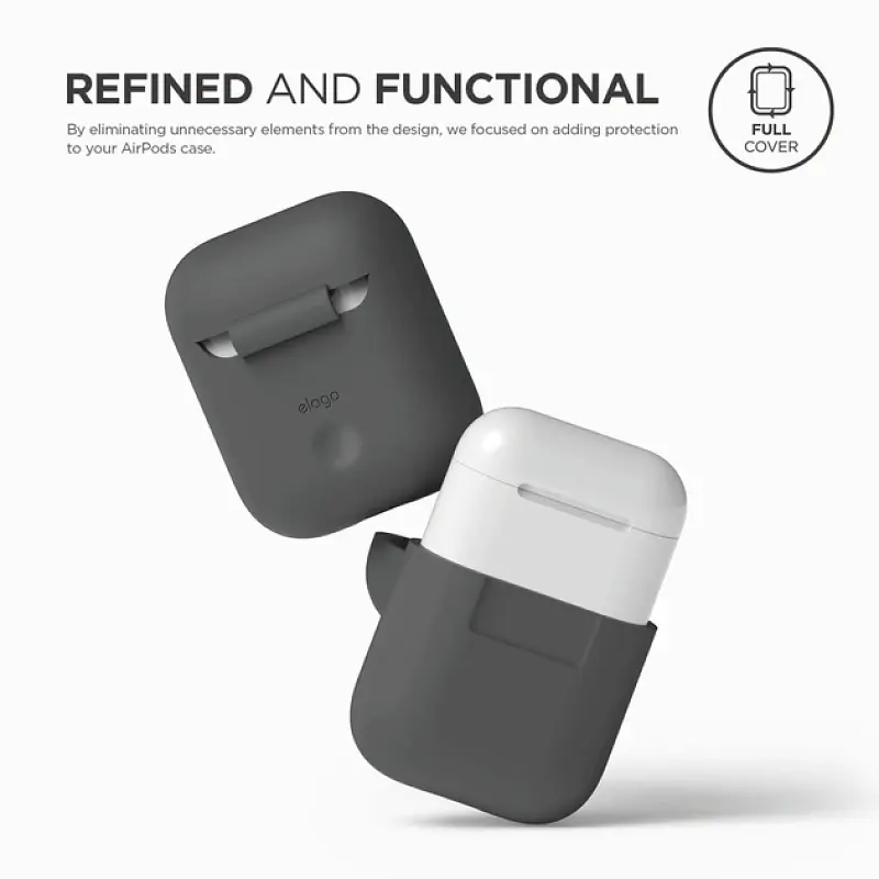 Чехол Elago Silicone Dark Grey для AirPods темно-серый (EAPSC-DGY) - фото 3