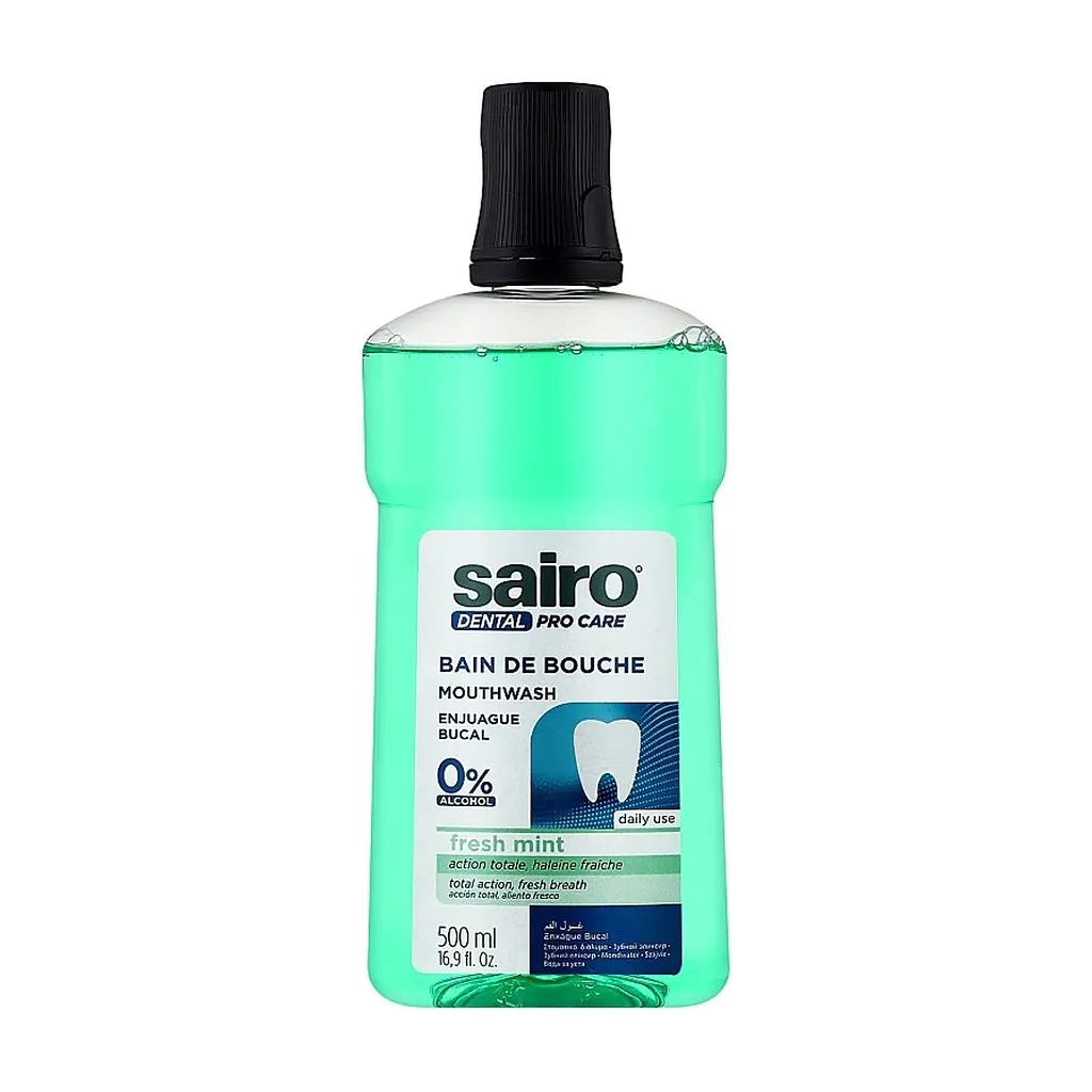 Ополіскувач для порожнини рота Sairo Fresh Mint Свіжа м'ята 500 мл (8433295092016)