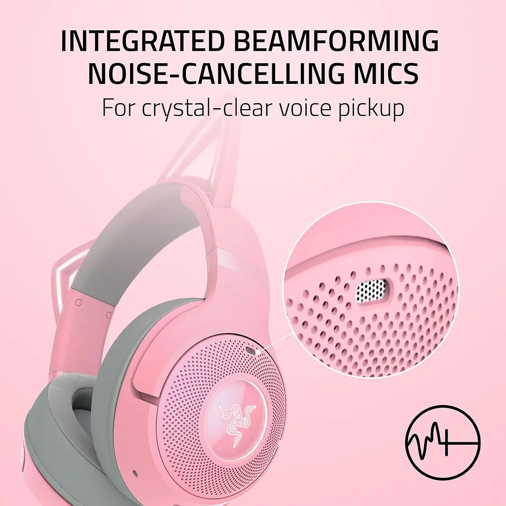 Ігрова гарнітура Razer Kraken Kitty V2 BT Quartz (RZ04-04860100-R3M1) - фото 8