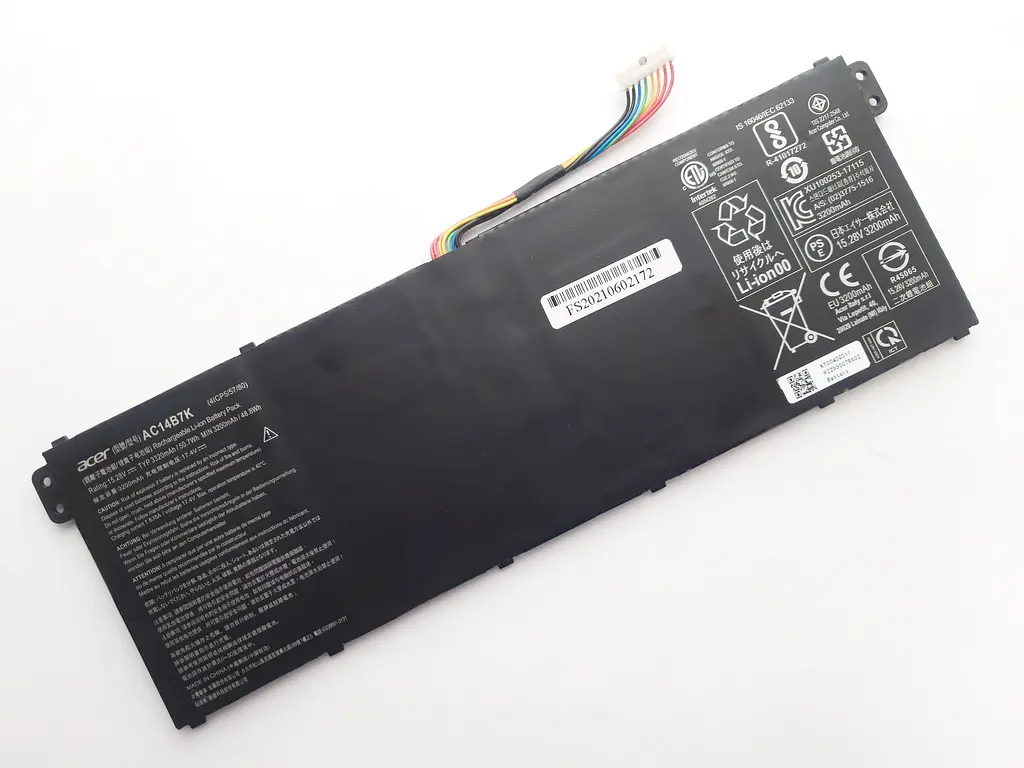 Акумулятор для ноутбука Acer AC14B7K Aspire A315/A515, 3220 mAh (50.7Wh), 4cell, 15.28V, Li-ion, чорний - фото 2